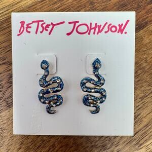 Betsey Johnson Stud Snake Earrings NEW